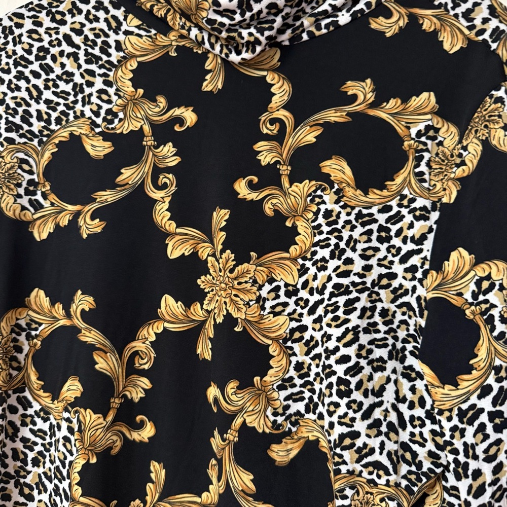 Boston Proper animal print Patterned Blouse - Picture 2 of 5